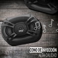 thumbnail image 3 of Par de Bocinas Estéreo para Coche Pyle 6" x 8", 400W, 3 Vías, Altavoz Triaxial de Audio Profesional para Automóvil, Componente de Reemplazo Rápido Universal OEM para Montaje en Puerta/Panel Lateral, 3 of 7