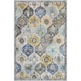 thumbnail image 2 of Moroccan Trellis Area Rug, 2x3 Entry Rug Non-Slip Washable Indoor Door Mat, Small Oriental Accent Throw Rug for Bedroom Kitchen Entryway Bathroom (Yellow/Aqua, 2x3ft), 2 of 5