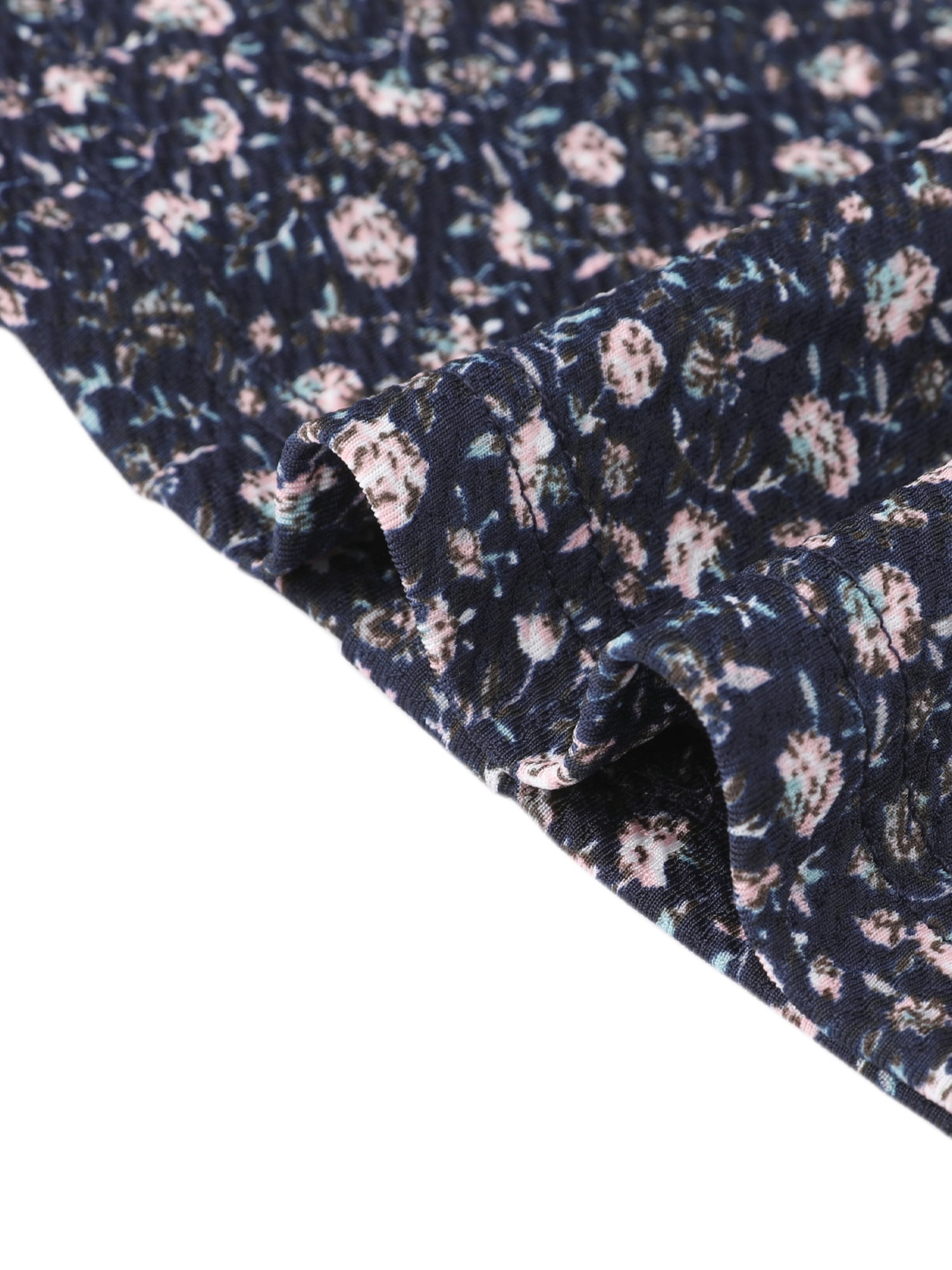 DARING DIVA Women's Floral Tank A-Line Square Neck Sleeveless Strap Sundress XS Dark Blue