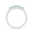 thumbnail image 2 of ANGARA Natural Half Eternity Five Stone Aquamarine Wedding Ring in 14K White Gold for Women (Size-2.8mm) | March Birthstone, Birthday, Anniversary, Jewelry Gift for Women | Natural Aquamarine Ring, 2 of 9