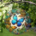 thumbnail image 5 of HELLOYOUNG 10inch metal Wind Spinner Sculpture  wind chime  Garden Spinning Flower Butterfly Wind-Activated Spinning. Hanging Ornament for Outdoor Garden/Yard/Patio & Christmas Home Decor, 5 of 7