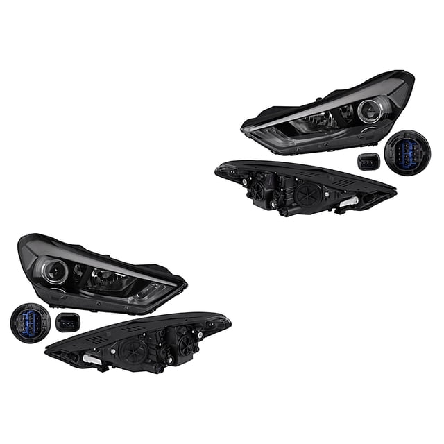 Par de Faros DEPO Eléctrico C/Leds 9 Pines Tucson 2016 A 2018