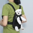 thumbnail image 3 of Mochila para mascotas Mochila ajustable para mascotas Mochila para perros pequeños y medianos Bolsa de hombro para acampar para acampar Negro XL ER, 3 of 5