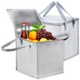 thumbnail image 1 of 2 Pcs Sacs Isothermes et Thermiques Grande Capacité Sacs Alimentaires Réutilisables avec Poignées Renforcées, 1 of 2