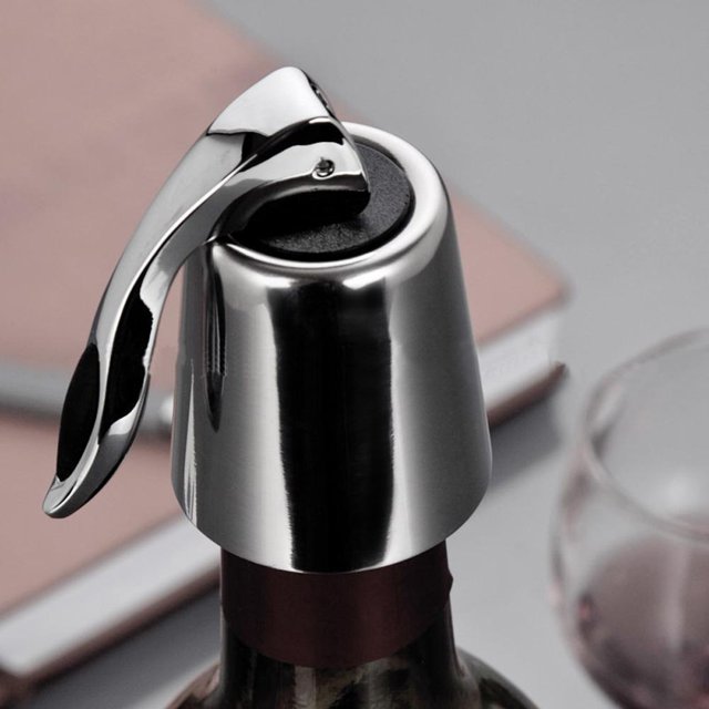 10 Uds tapón de tapón de vino tinto sellado al vacío reutilizable de acero inoxidable