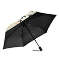 thumbnail image 2 of FORMRS Travel Umbrella Folding Auto Open Close Windproof Rain UV Protection, Beige Leaves Plaid, 2 of 8
