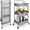 Gray, variant on Foldable 3 Tier Metal Utility Rolling Cart, Folding Mobile Multi-Function Storage Trolley Organizer Cart for Home Library Office(Grey)