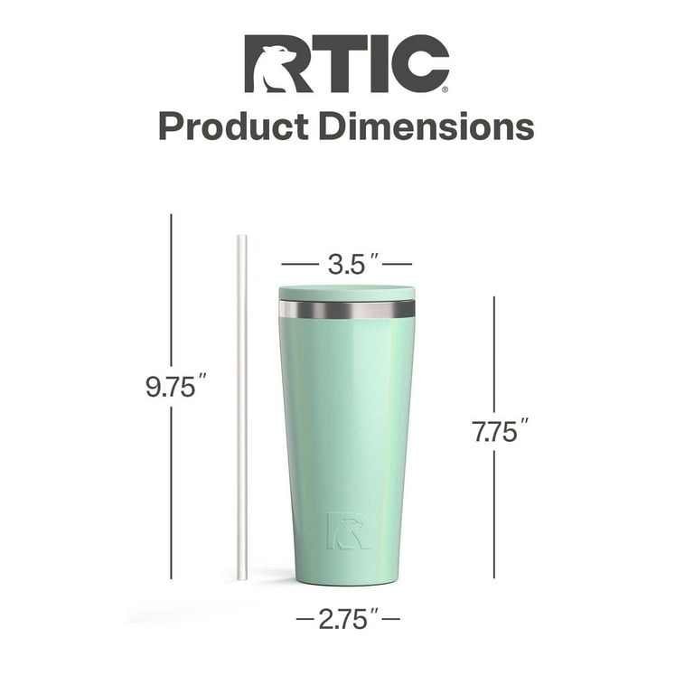 RTIC 20 oz Ceramic Lined Insulated Tumbler with Spill-Resistant