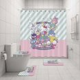 thumbnail image 3 of Hello Kitty Ensemble de Rideau de Douche Sanrio Impression Anime Imperméable Rideau de Douche Ensemble de Quatre Pièces Tapis Couvercle de Toilette en Forme de U LS, 3 of 7
