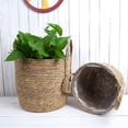 thumbnail image 1 of Cesta de flores de ratán de paja, cesta tejida creativa para el hogar, decoración para el balcón, sala de estar, maceta con plantas verdes, 1 of 5