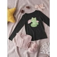 thumbnail image 3 of Cute Frog On A Water Lily Leaf Long Sleeve Toddler -Image by Shutterstock,  5 Toddler, 3 of 4