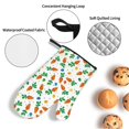 thumbnail image 3 of Honeii Cute Carrot Pattern Oven Mitts and Pot Holders, Silicone Oven Gloves,500 F Heat Resistant Oven Mitts Sets, 4PCS, 3 of 6