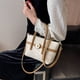 thumbnail image 4 of Nuevo bolso de hombro de moda, bolso de mano de cuero de PU, bolso de hombro tipo sobre, color blanco cremoso, 4 of 6