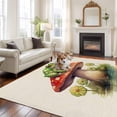 thumbnail image 3 of Mushroom Frogs Large Area Rugs for Bedroom Living Room, Soft Non Slip Carpet Bedside Rug, Spring Floral Green Botanical Rustic Rectangular Floor Cover Kitchen Accent Rug 6'x9' for Dining Room/Office, 3 of 9