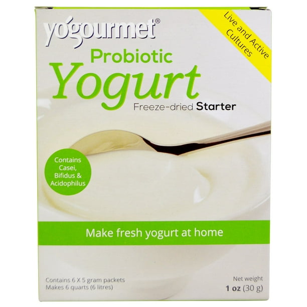 Probiotic Yogurt, FreezeDried Starter, 6 Packets, 5 g Each Walmart