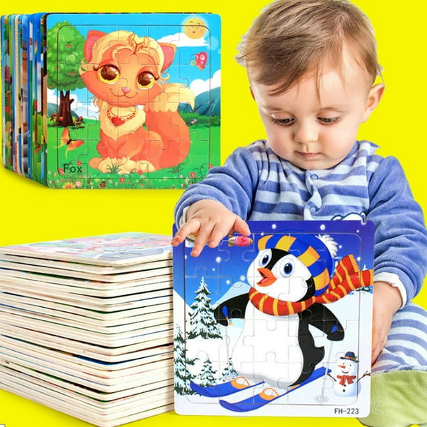 Gwong Juguete 20pcs Puzzle de madera juguetes de dibujos animados Animales Inteligencia Educational Niños Regalo Gwong 21008900