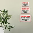 thumbnail image 4 of Classic Framed Plus You Miss 100% of the Shots You Don’t Take Door or Wall Sign | Funny Sporty Teen - Medium, 4 of 9