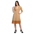thumbnail image 3 of Moomaya Robe à Manches Courtes pour Femmes Robe de Soirée en Coton Imprimé Tenue Décontractée, 3 of 4