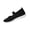 Exquisite Shoes - Black, variant on Women Closed Toe Shoes Knit Mesh Breathable Cozy Walking Flats Thick-Sole Casual Nurse Shoe with Arch Support