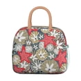 thumbnail image 2 of Lunch Bag Lunch Box for Women Reusable Insulated Lunch Bags,Water-Resistant Starfish and Sea Shells Cooler Lunch Tote Bag, Large Capacity for Work Travel Picnic, 2 of 6