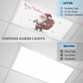 thumbnail image 3 of 3 Pack Merry Christmas Fluorescent Light Covers for Ceiling Lights Gnome Carrying Presents Snowflake White Magnetic Ceiling Light Covers Overhead Light Filters for Office Classroom Home, 3 of 9