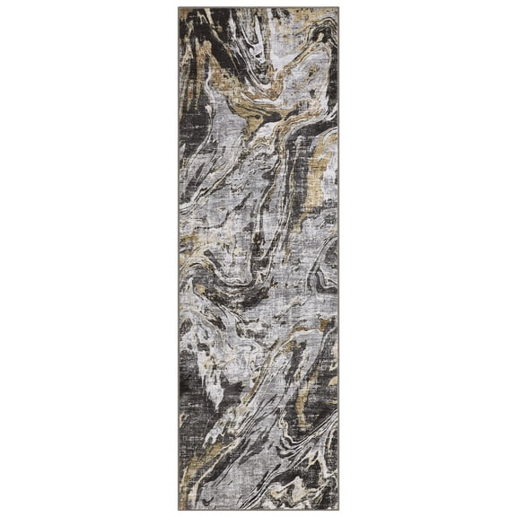 Washable Modern Abstract Rug – Non-Slip Low Pile Carpet for Living Room, Bedroom & Dining Room