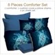 thumbnail image 3 of Juego de Cama Tortuga Marina Teal Turquoise Twin Size Bed-in-A-Bag 8-Piece, 3 of 7