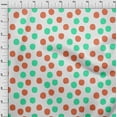 thumbnail image 4 of oneOone Cotton Poplin Turquoise Green Fabric Polka Sewing Material Print Fabric By The Yard 42 Inch Wide, 4 of 4