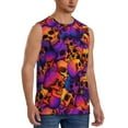 thumbnail image 2 of Fotbe Men's Skull Print Men's Sleeveless Muscle Tank Tops Casual T-Shirts for Gym Workout Beach-Small, 2 of 8