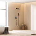 thumbnail image 4 of Raeren Complete Shower System in Matte Black with Rough-In Valve with 8 In. Square Rain Shower Head, 4 of 7
