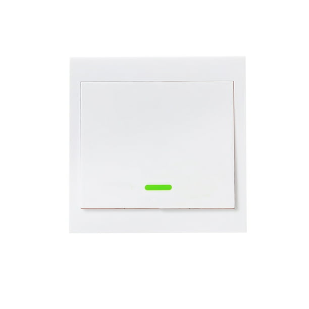 Botón pulsador Interruptor de luz de pared Control remoto 1 Gang 86 Tipo Panel de interruptores de e TOMSHOO Control remoto