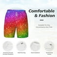 thumbnail image 4 of Kdxio Colorful Glitter Print Men'S Swim Trunks With Compression Liner 7 Inch Inseam Quick Dry Swim Shorts, 4 of 7