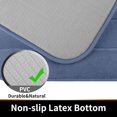 thumbnail image 4 of LAICAIW Memory Foam Bath Mat Large Size, 36.2 x 24 Inches,Soft and Comfortable, Super Water Absorption, Non-Slip, Thick, Machine Wash, Easier to Dry for Bathroom Floor Rug, Denim Blue, 4 of 7