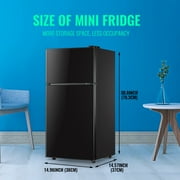 Tacool 2.4 Cu.ft Mini Fridge with Freezer, Small Refrigerator Apartment Size Fridge Black, NEW