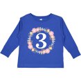 thumbnail image 3 of Inktastic 3rd Birthday Rose Wreath Girls Girls Long Sleeve Toddler T-Shirt, 3 of 5
