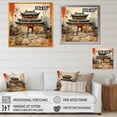 thumbnail image 4 of Designart "Vintage China Template" Cityscapes Wall Art - Industrial Orange Beijing Bedroom Canvas Wall Art, 4 of 6