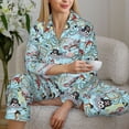 thumbnail image 6 of Lsque Cartoon Pirate Pattern Long Sleeve Pajama Set for Women - Soft 2-Piece Sleepwear and Loungewear Set with Pockets, Comfy Nightwear-Medium, 6 of 7