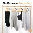 thumbnail image 3 of Kangaroo 100% Recycled High-Strength Clothing Hanger, Tangerine 5-Pack - Patented for Pants, Shirt, Jacket, 3 of 6