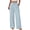 Light Blue, variant on Wide Leg Pants for Women High Waisted Drawstring Pleated Trousers Pants Summer Casual Work Pants with Pockets