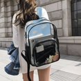 thumbnail image 6 of Large Clear PVC Backpack Heavy Duty See Through Backpack for Adults Work Travel, Lightbluefishprint Printed 12L, 6 of 8