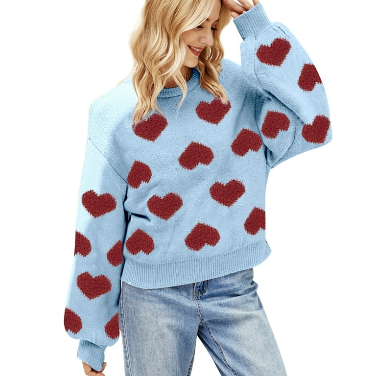 Blue heart clearance sweater