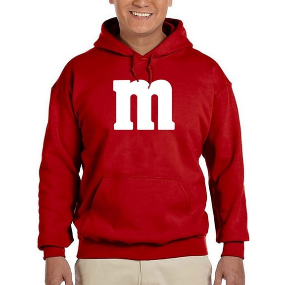 Smartprints Mens Graphic Hoodie Red - White M ... Cotton Blend Classic Fit