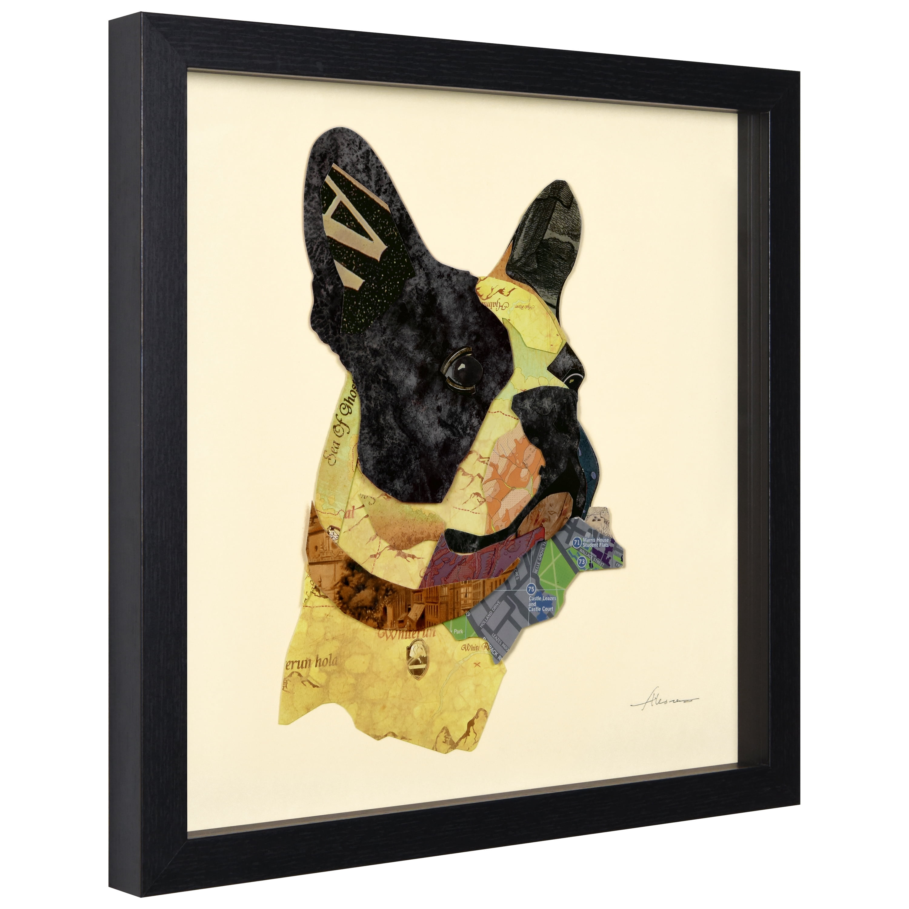 Empire Art Dog Animals & Insects Framed Mixed Media Art, by Alex Zeng