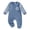 Blue, variant on YDFCWXW Baby Boy Girl Checkerboard Jumpsuit Long Sleeve Pocket Onesie Bodysuit (Beige, 6-12 Months)