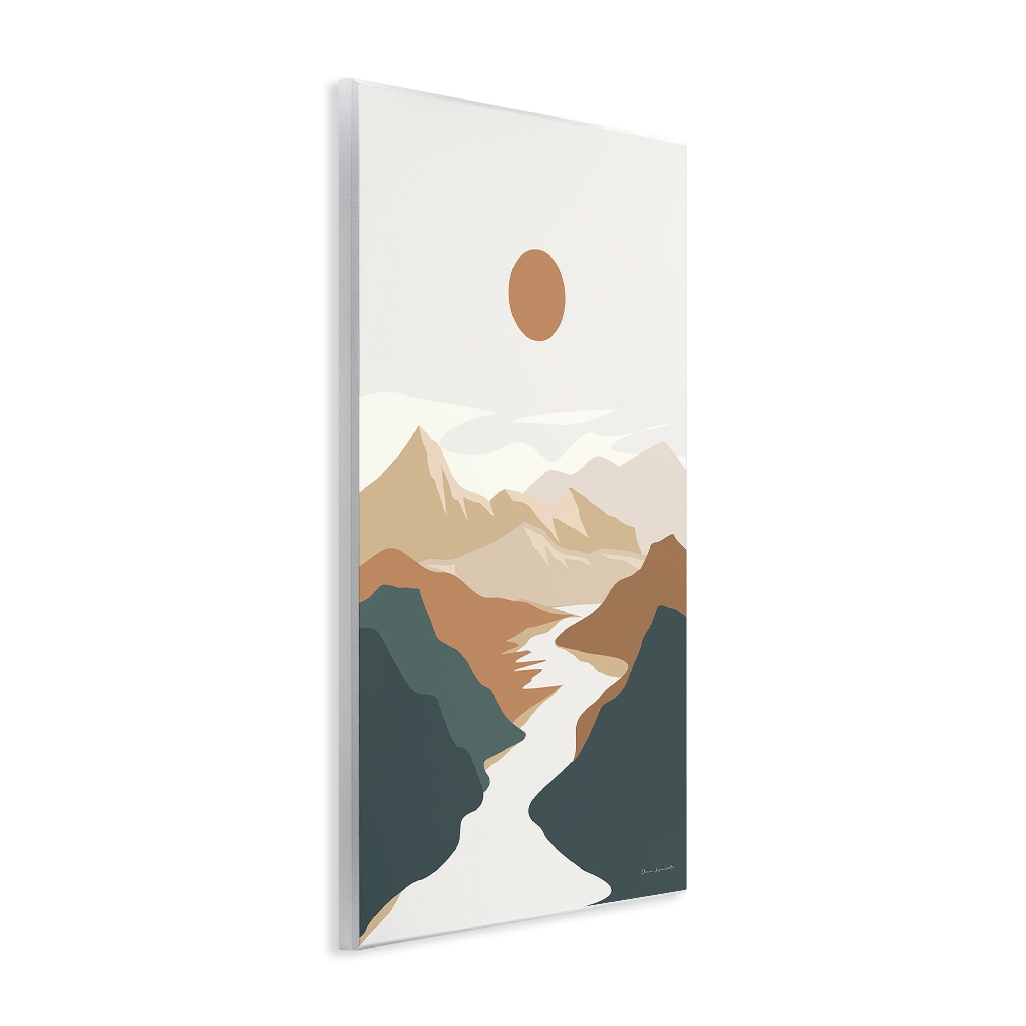Stupell Industries Boho Mountain Valley Landscape & Nature Painting Unframed Art Print Wall Art, 10 x 15