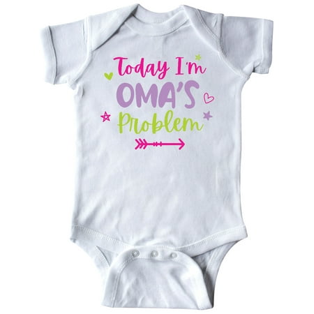 

Inktastic Child Funny Today Im Omas Problem Gift Baby Girl Bodysuit