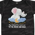 thumbnail image 4 of Inktastic My Babysitter Loves Me to the Moon and Back Elephant Family Boys or Girls Baby Bodysuit, 4 of 5