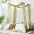 thumbnail image 3 of Warm Home Designs 55" W x 216" L Sage Green Bed Canopy for Queen Bed. From Polyester Fabric. BC Sage 216, 3 of 5
