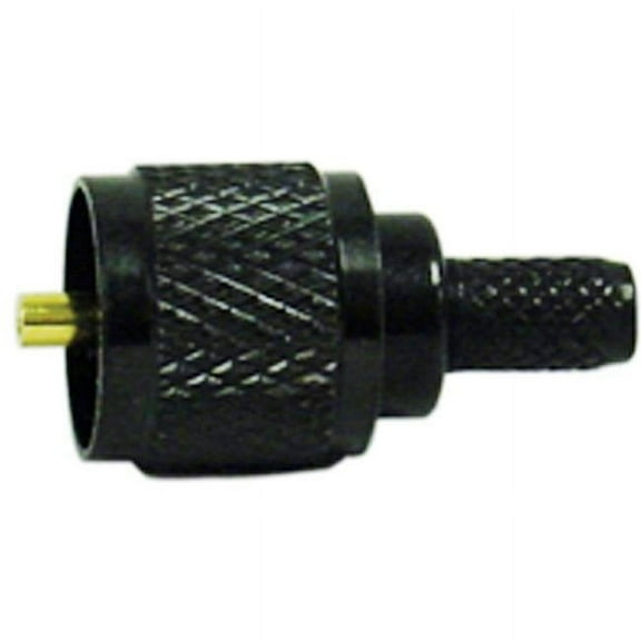 Mini UHF Male Crimp Connector for RG58-U, Black