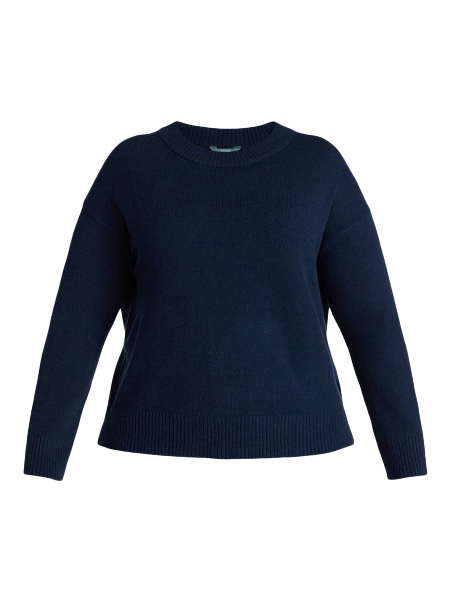 Terra & Sky Women's Plus Size Crewneck Pullover Sweater, Size 0X-5X